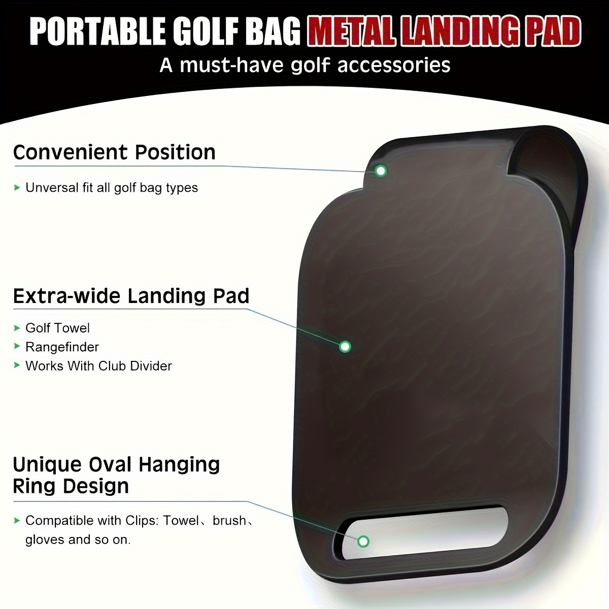 Golf Equipment Stores - Magnetische golftas landingsblok (9 * 8